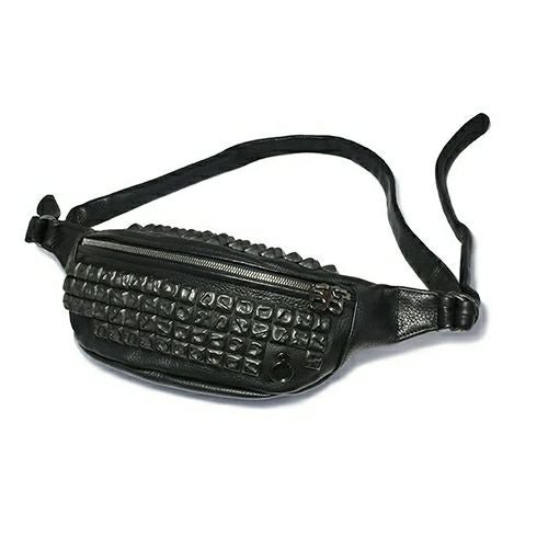 J-BG006)ENDUREレザーJAMスタッズボディバッグショルダーバッグS