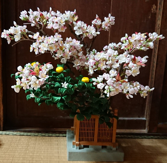 雛人形 桜橘 御殿飾 雲上流 672-101 雛人形 桜橘 御殿飾 雲上流 672