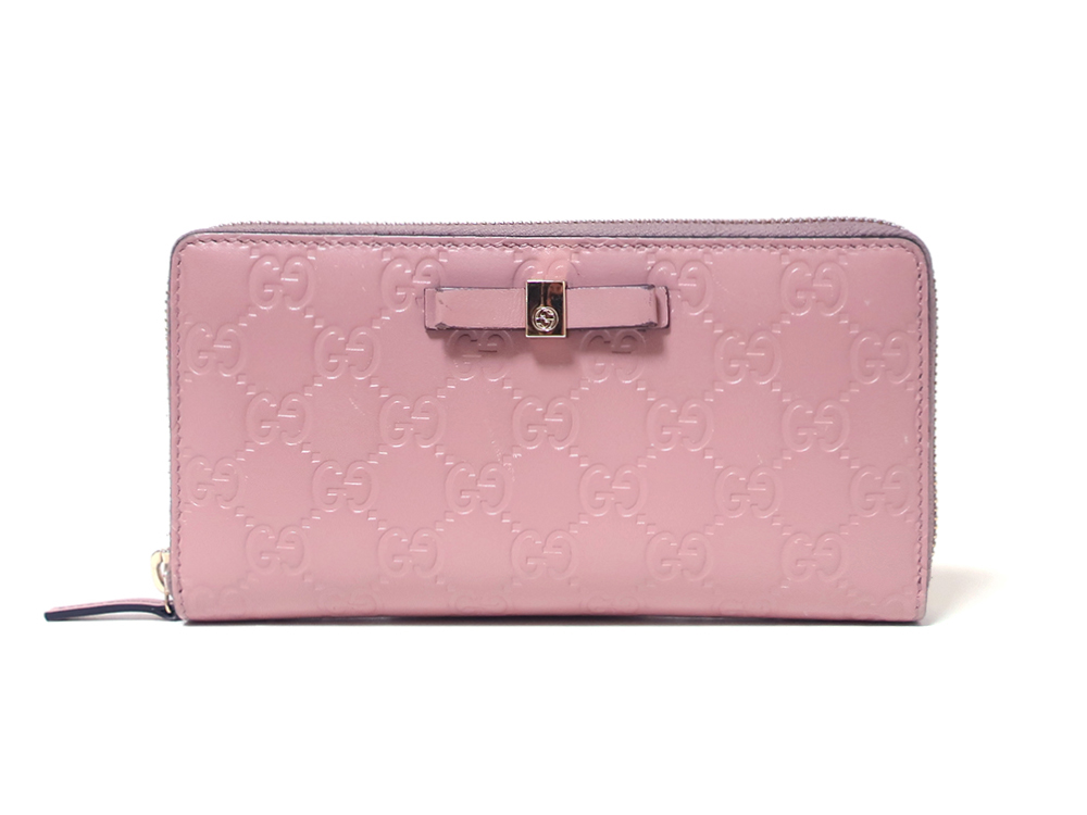 GUCCI ピンク GGパターン 長財布 グッチシマ 【公式通販】