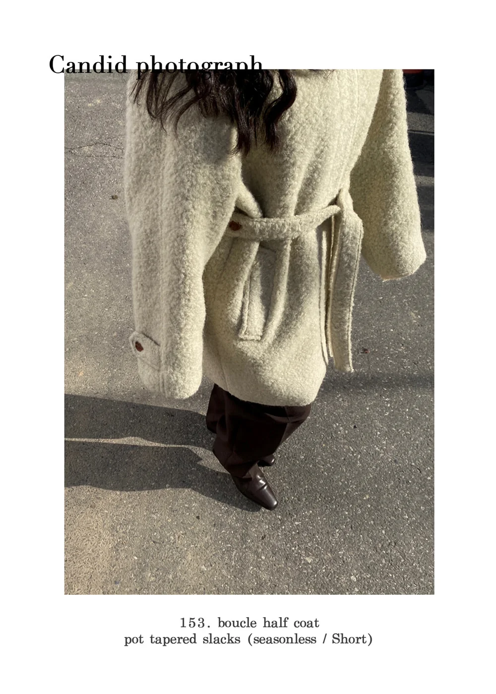 boucle half coat | OHOTORO