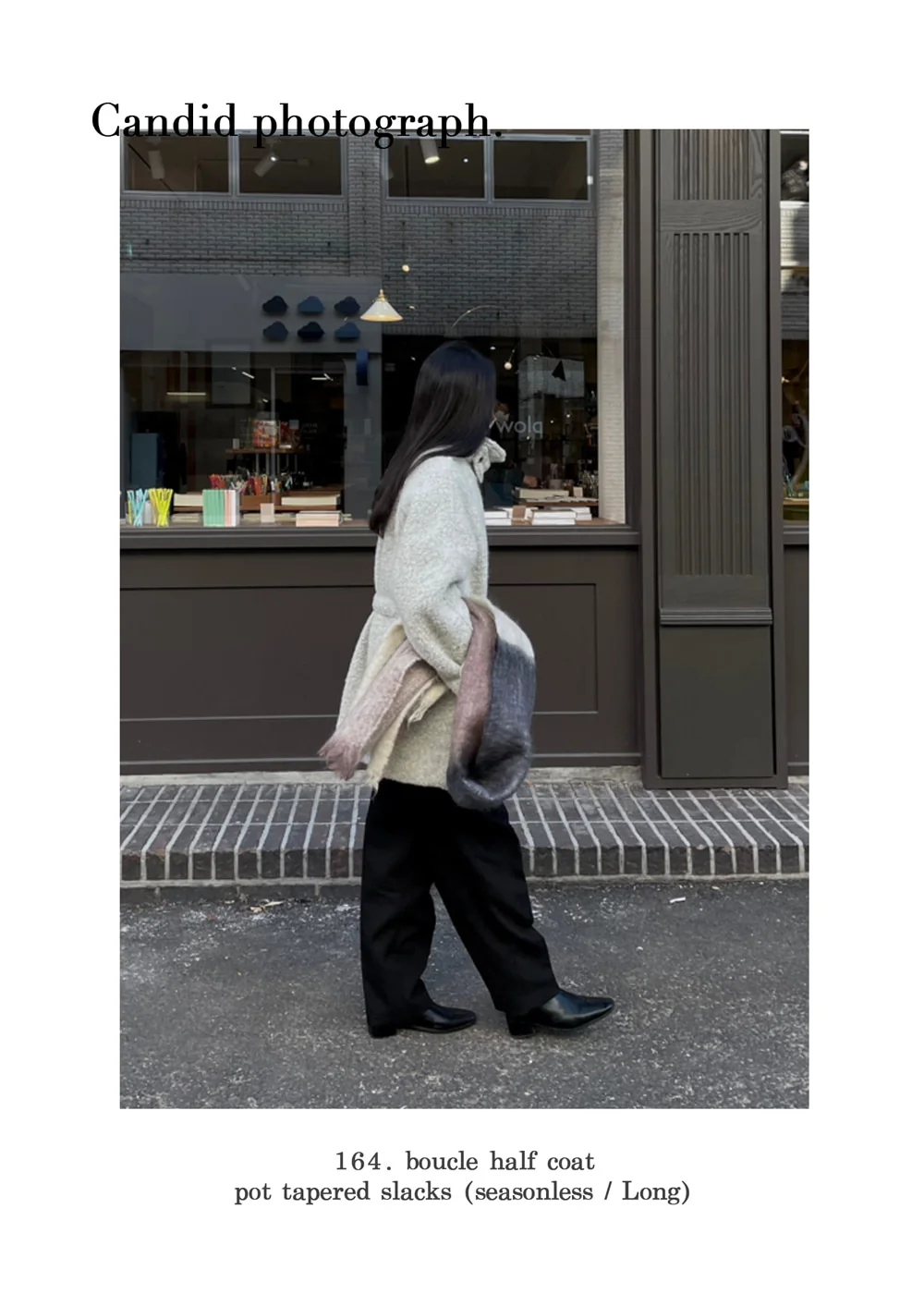 boucle half coat | OHOTORO