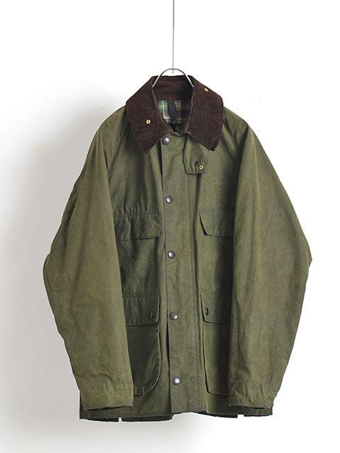 VINTAGE】87s 3warrant Barbour 4pocket BEDALE Sage C38 - 毎日を
