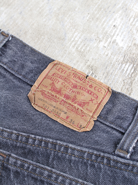 2.【USED】80s Levi's 501-0658 BLACK DENIM PANTS 