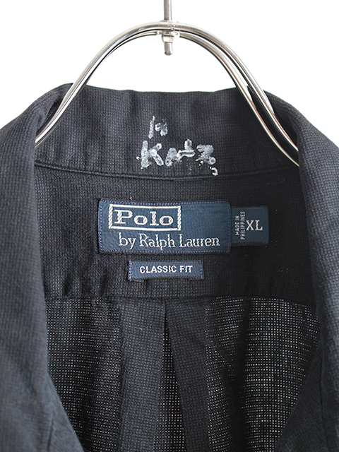 USED】RALPH LAUREN OPEN COLLAR SHIRT 
