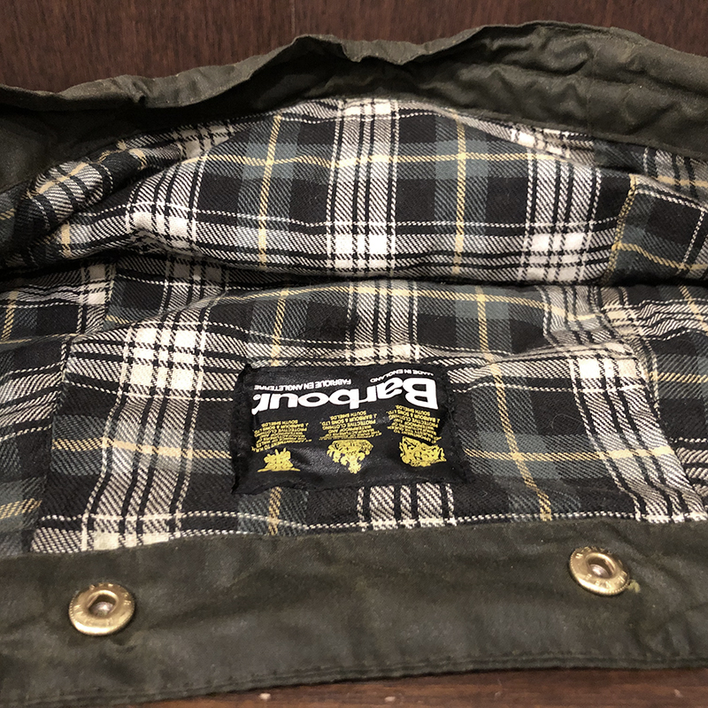 Barbour A128 Hood Sage Large バブアー オイルド フード Lサイズ