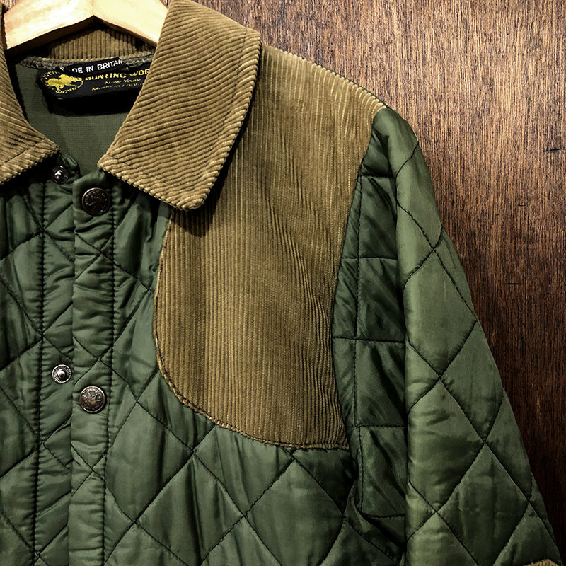 Hunting World Quilted Nylon Shell Outdoors Jacket OD Made in