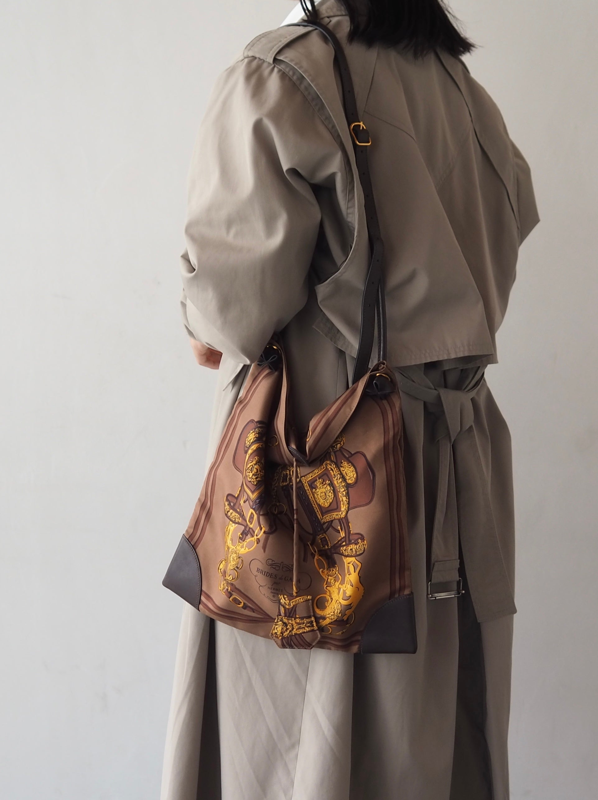 HERMES エルメス シルキーシティ PM ショルダーバッグ シルク スカーフ