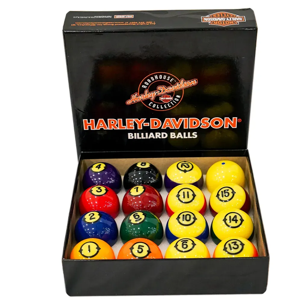 Harley-Davidson Billiard Ball Set - Authentic Flame Design
