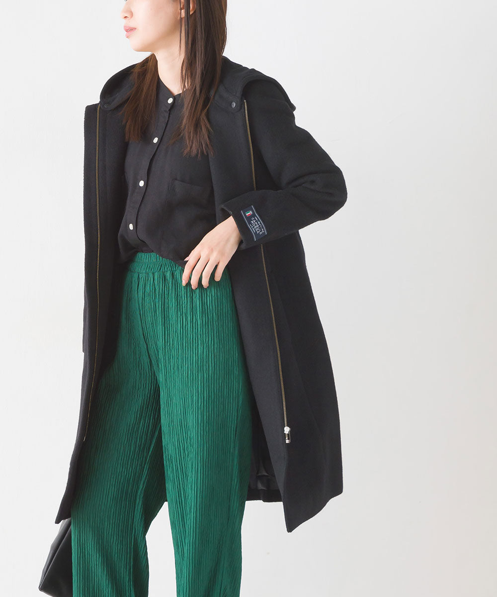 OMNES Supremo】イタリア製生地 JET PREMIA フード付きコート【3321-7090】