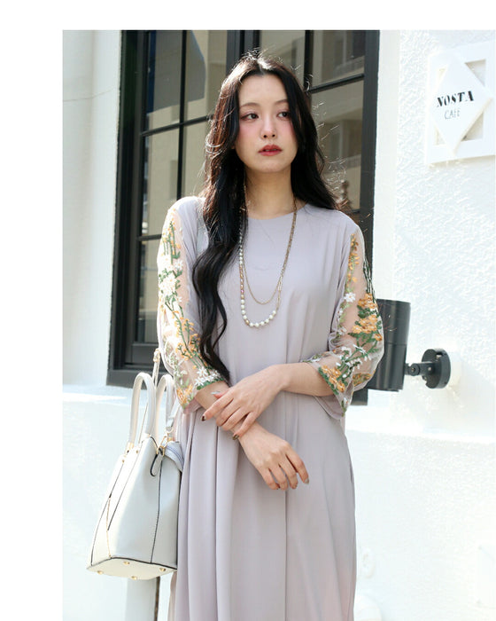 透かし花刺繍ワンピース – ONE PEACE ONLINE