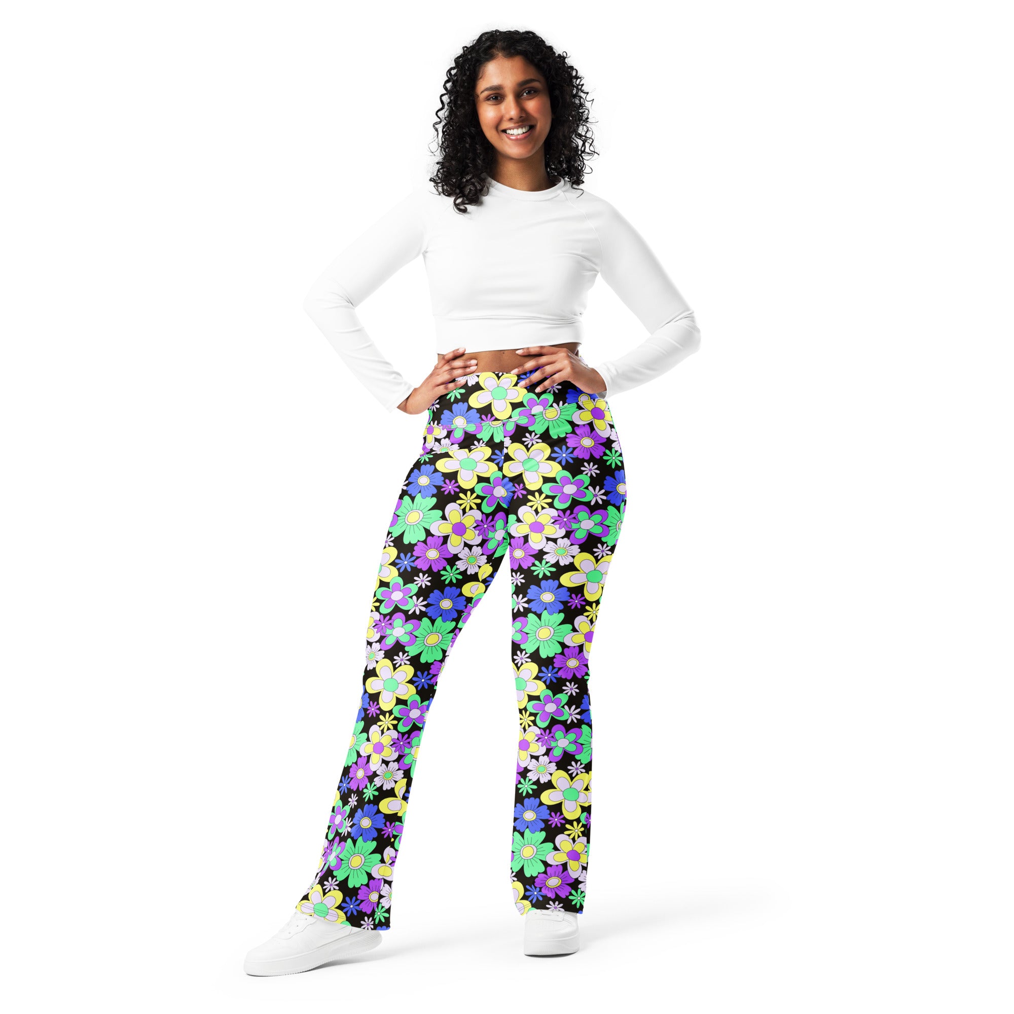Crazy Daisy Flare Pants | Rave Flare Pants | Women's Festival Clothing