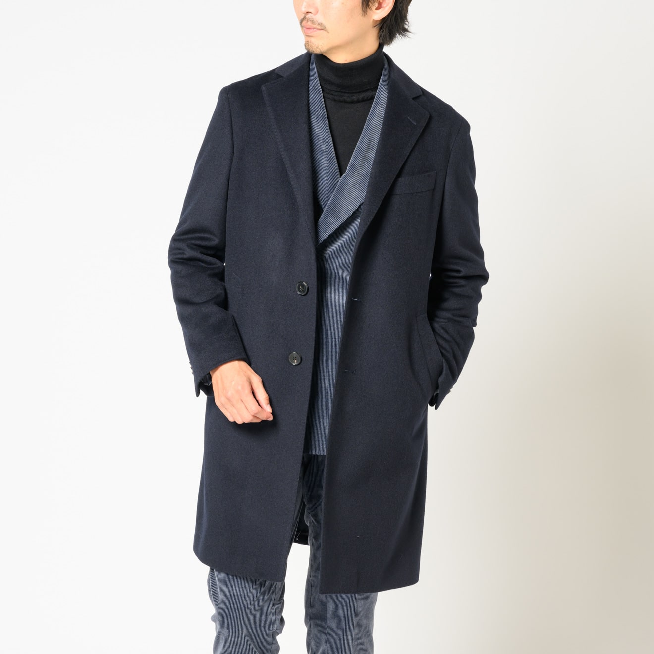 エヌハリウッド チェスターコート ネイビー N.HOOLYWOOD チェスター