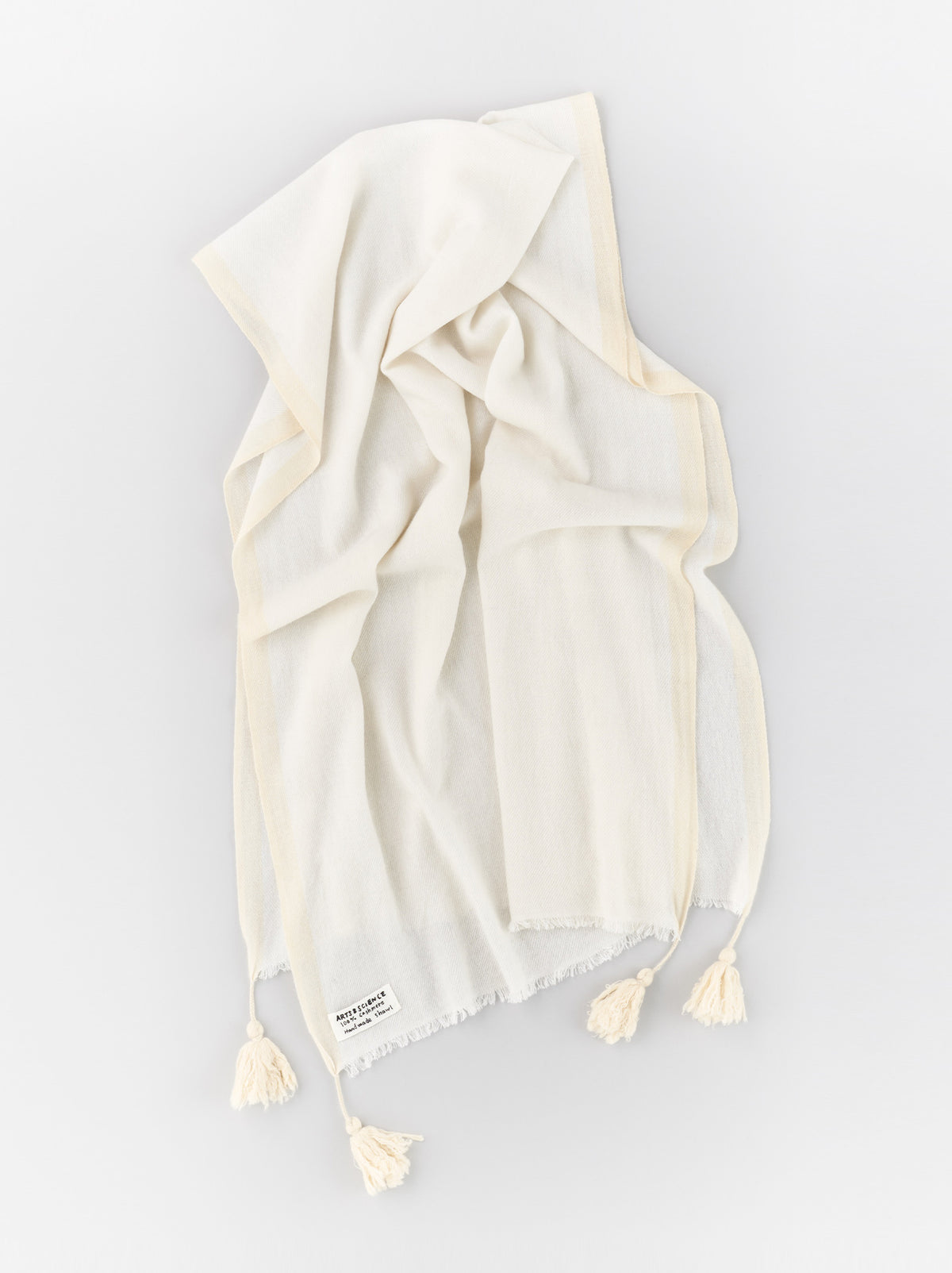 Selvage color tassel shawl – ARTS&SCIENCE ONLINE SELLER