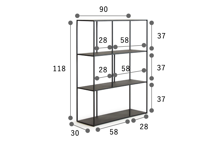 モーダ・エン・カーサ グリロ シェルフ ロー / GRILLO shelf low