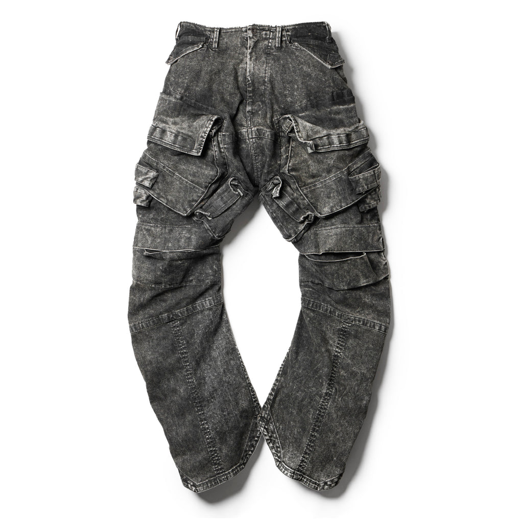 Julius/ユリウス/857PAM4-GRAY/10.5oz ストレッチデニム ワイドカーゴ