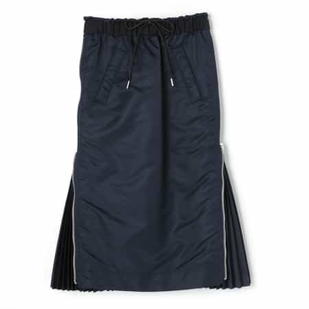 SACAI＜サカイ＞ サイドプリーツ入りツイルスカート（2264259）｜SACAI