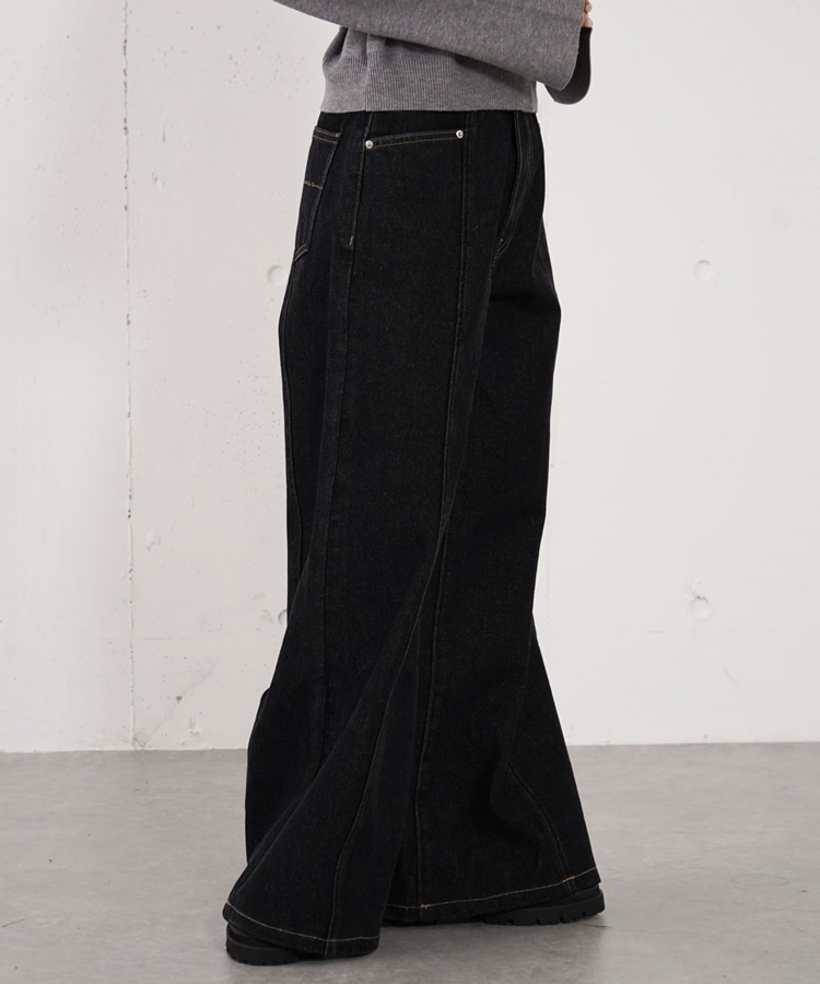 ロゴ刺繍ワイドデニム(S BLUE): パンツ｜PMbox P&M OFFICIAL ONLINE