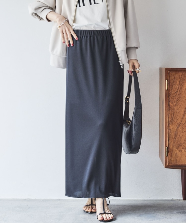 リブロングタイトスカート(36 BLACK): スカート｜PMbox P&M OFFICIAL