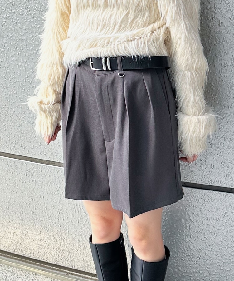Dカン付タックショートパンツ(M BLACK): パンツ｜PMbox P&M OFFICIAL
