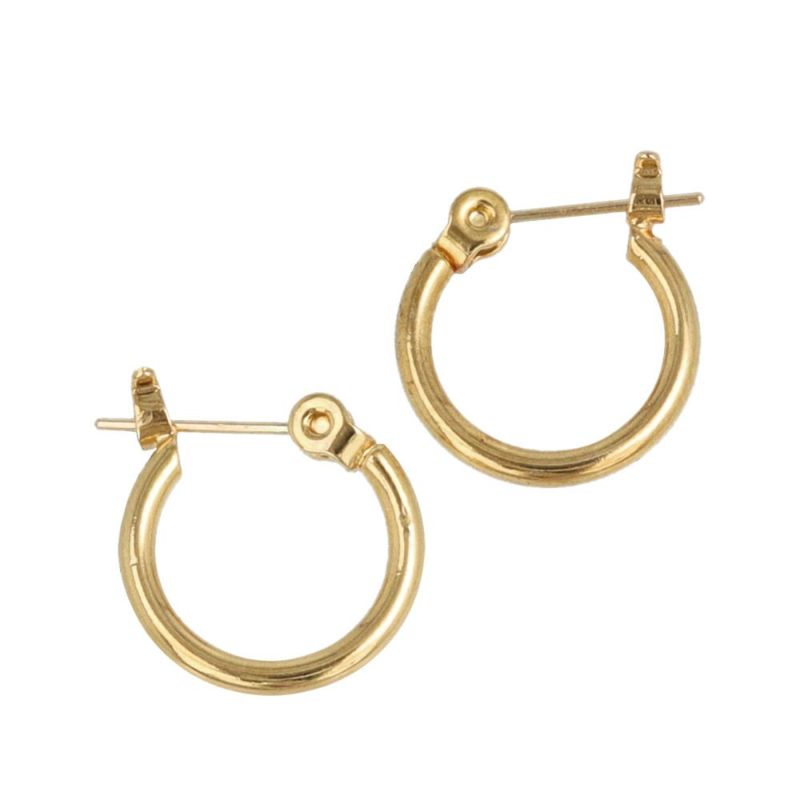 ピアス メタル シンプル 1.2cm 18金 K18 フープピアス – OSEWAYA