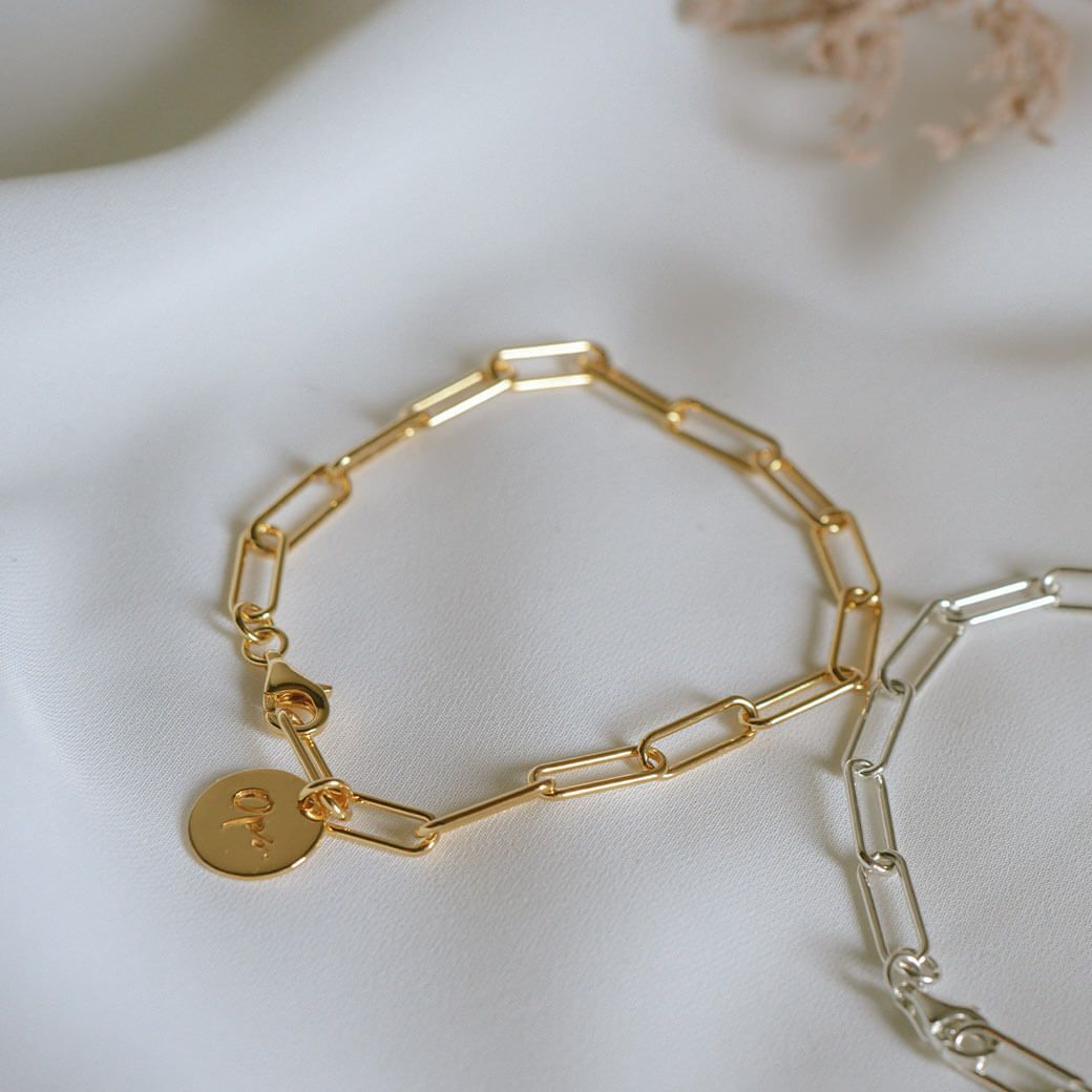 Silver925 Chunky Silver Box Chain Bracelet RONOEL -ロノエル- | Ops