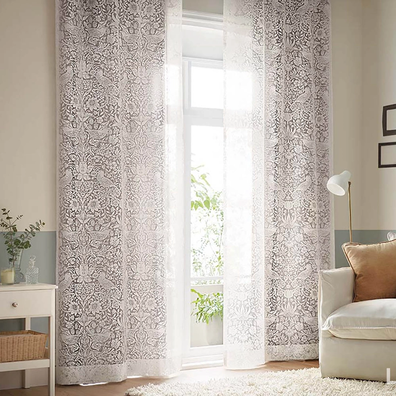 ウィリアム・モリス柄のレースカーテン:4万円レース ::: オーダー