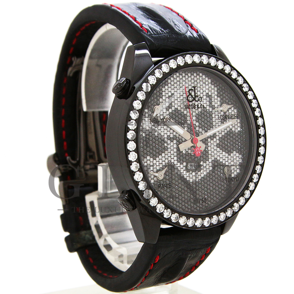 ジェイコブファイブ タイムゾーンJC-SKULL9 ｜ GLINT ｜ 高級時計専門