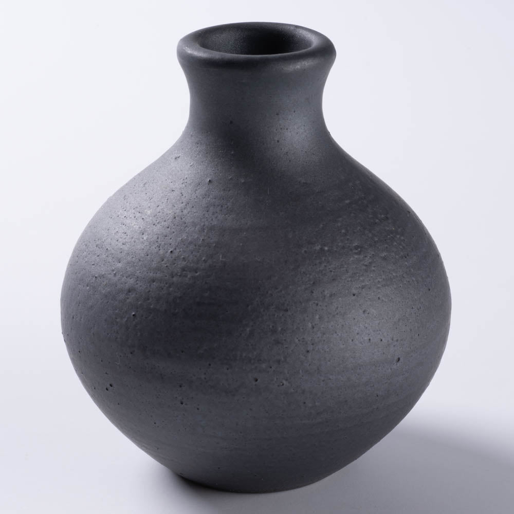 萩焼 天龍窯 ミニ玉花瓶 ブラック ¥1,100 大人の焼き物