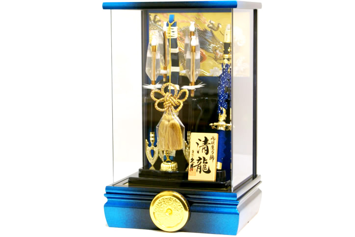 破魔弓】久月作 家紋「鹿島」 ケース飾り 351110