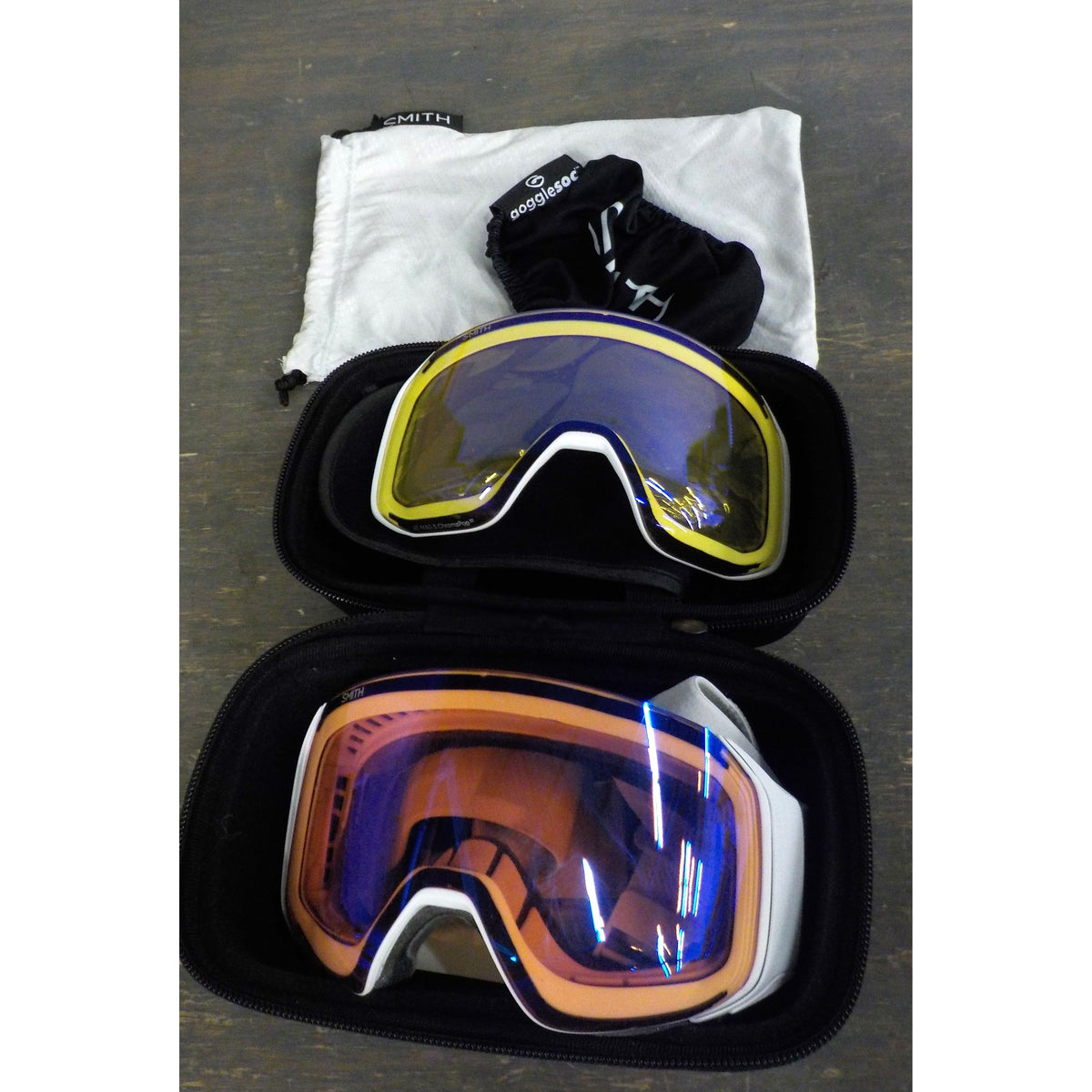 Smith Optics 4D MAG S Goggles - White Vapor; CP PhotoC Rose Flash