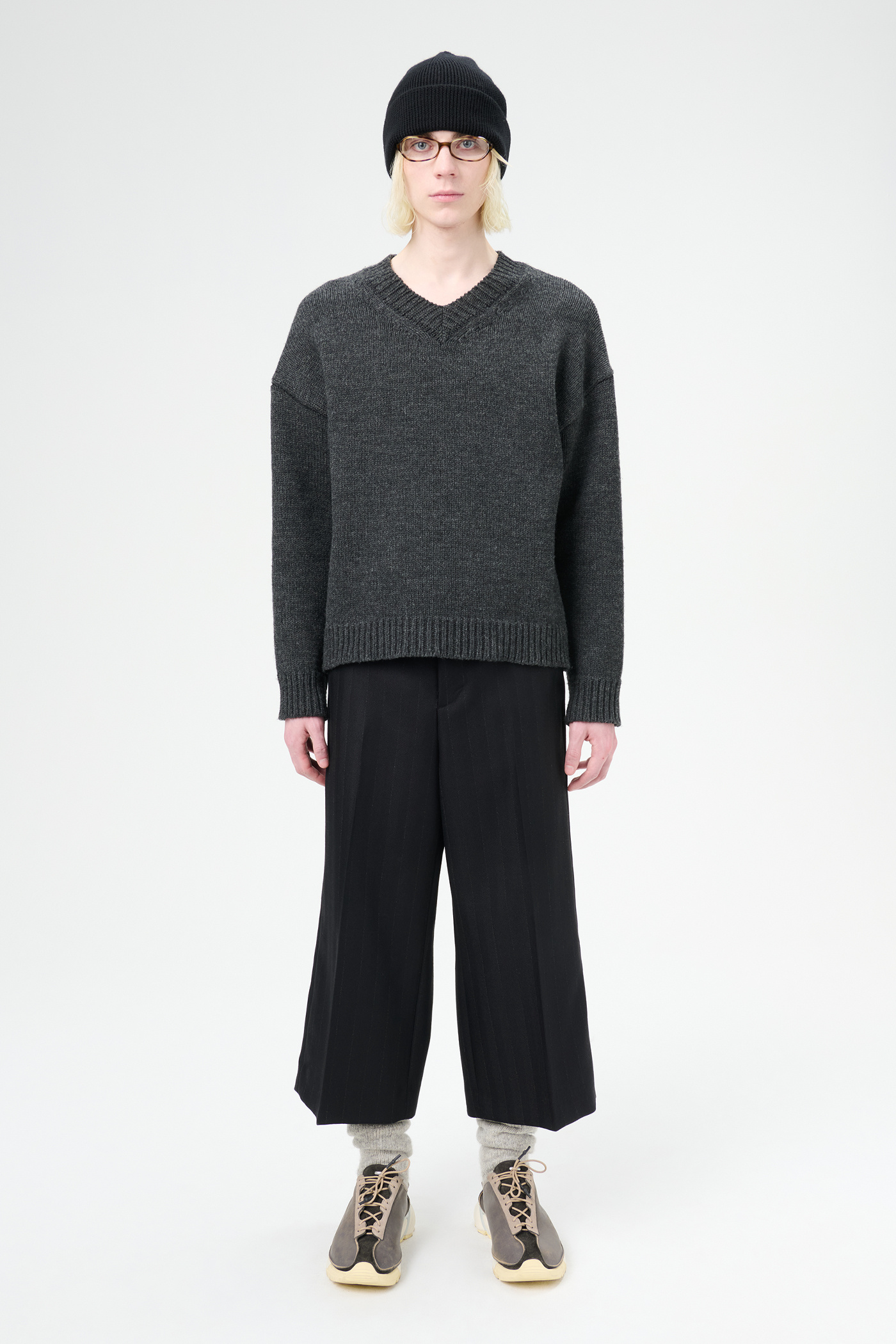 Our Legacy - Sonar V-Neck Ash Melange Stately Wool