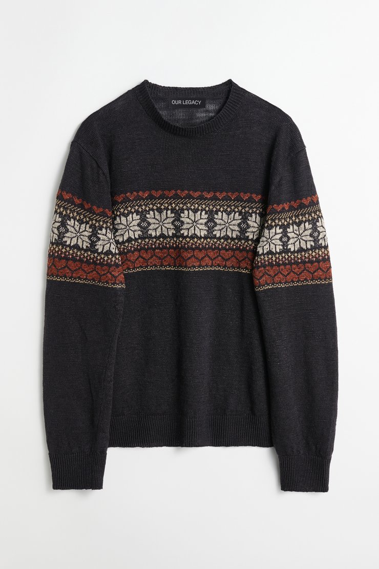 Our Legacy - Base Roundneck Dusk Fairisle Hemp