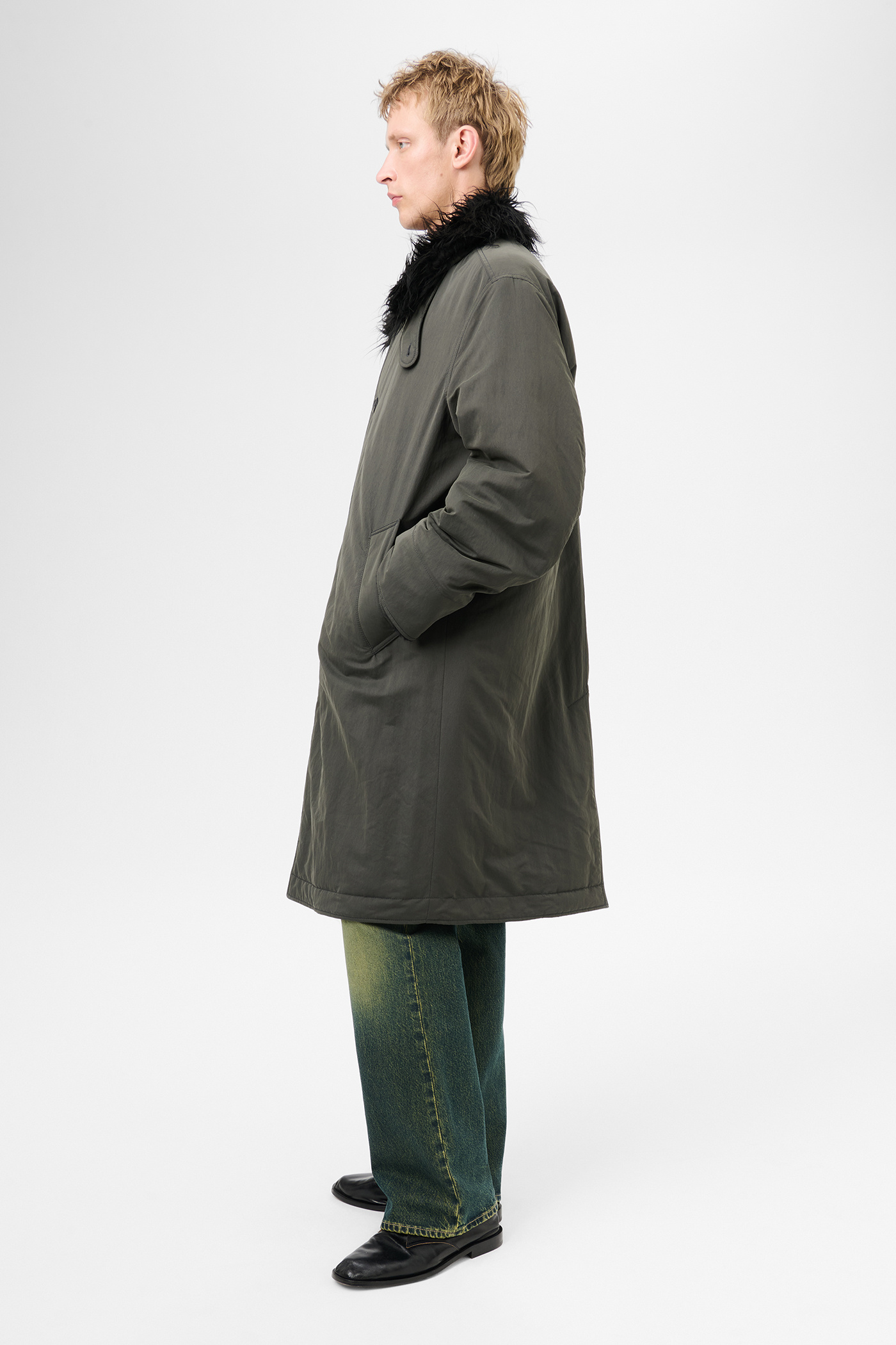 Our Legacy - Polar Coat Vapor Charcoal Peached Nylon