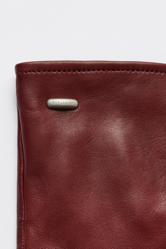 Our Legacy - Biker Glove Currant Red Nappa