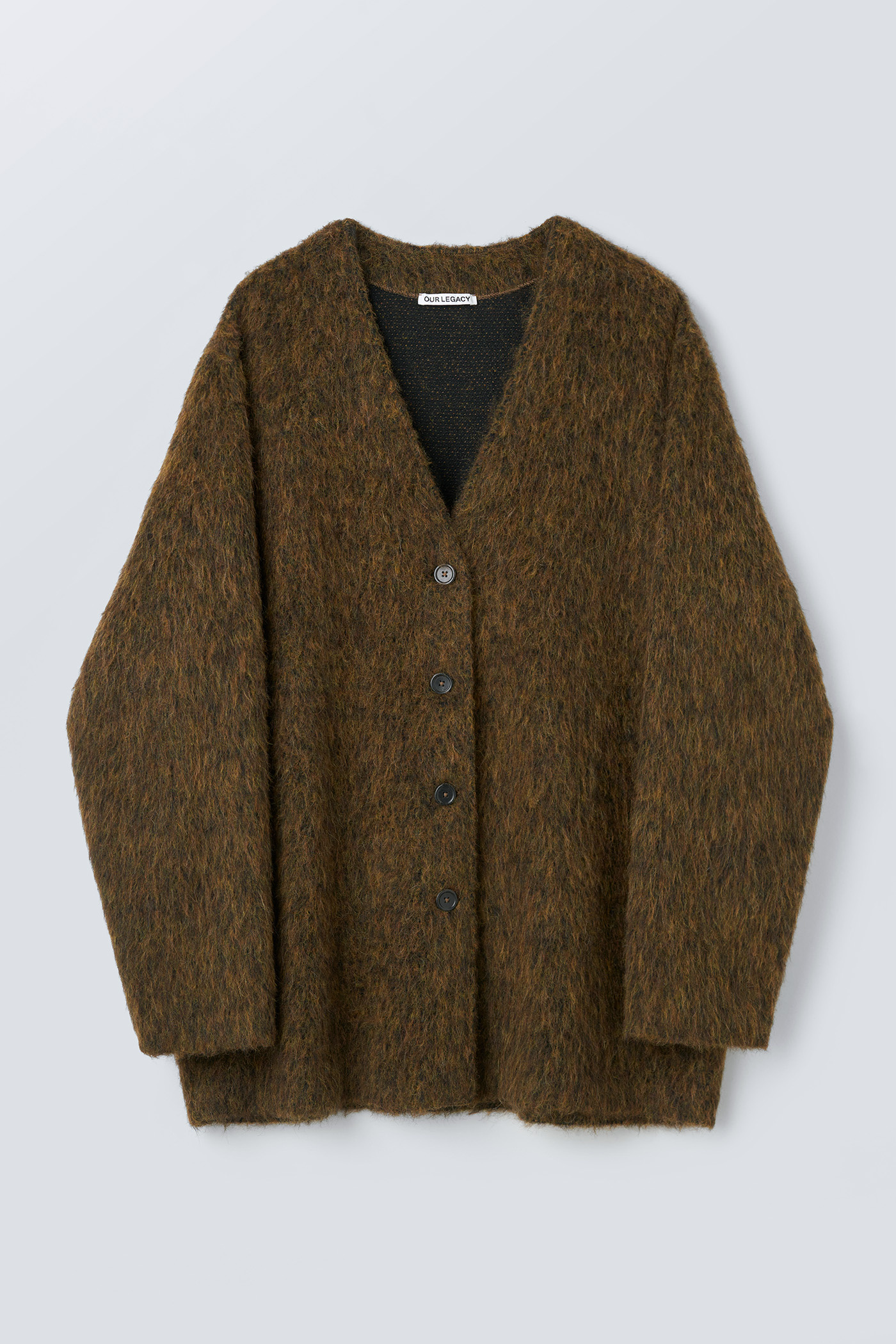 Our Legacy - Mid Line Cardigan Olive Melange Mohair