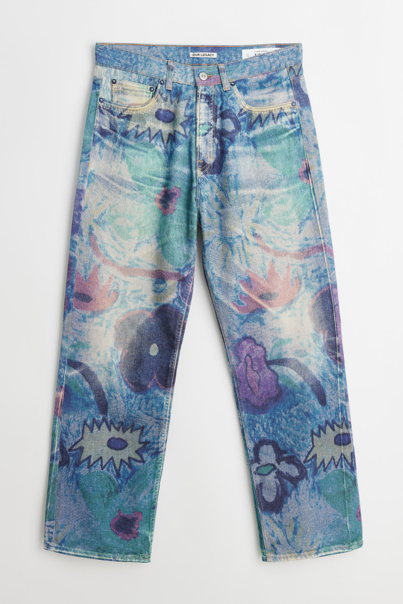 Our Legacy - Third Cut Digital Chalk Flower Denim