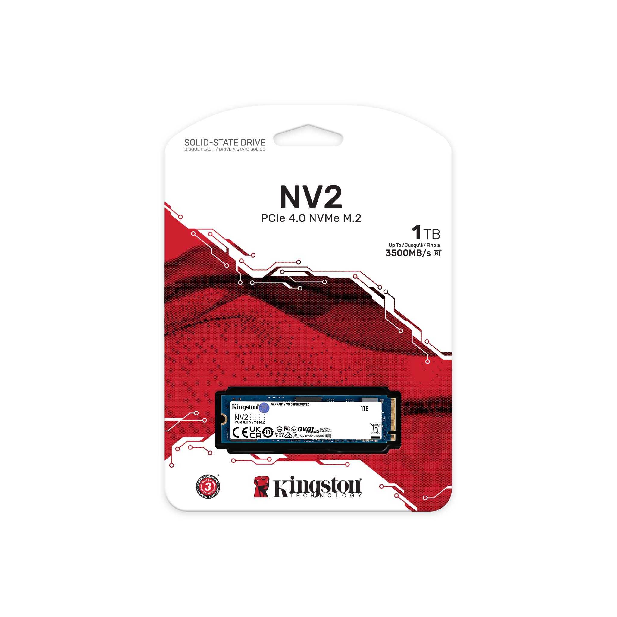 Kingston 1TB NV3 M.2 PCIe 4.0 NVMe SSD, up to 6000 MB/s - Power
