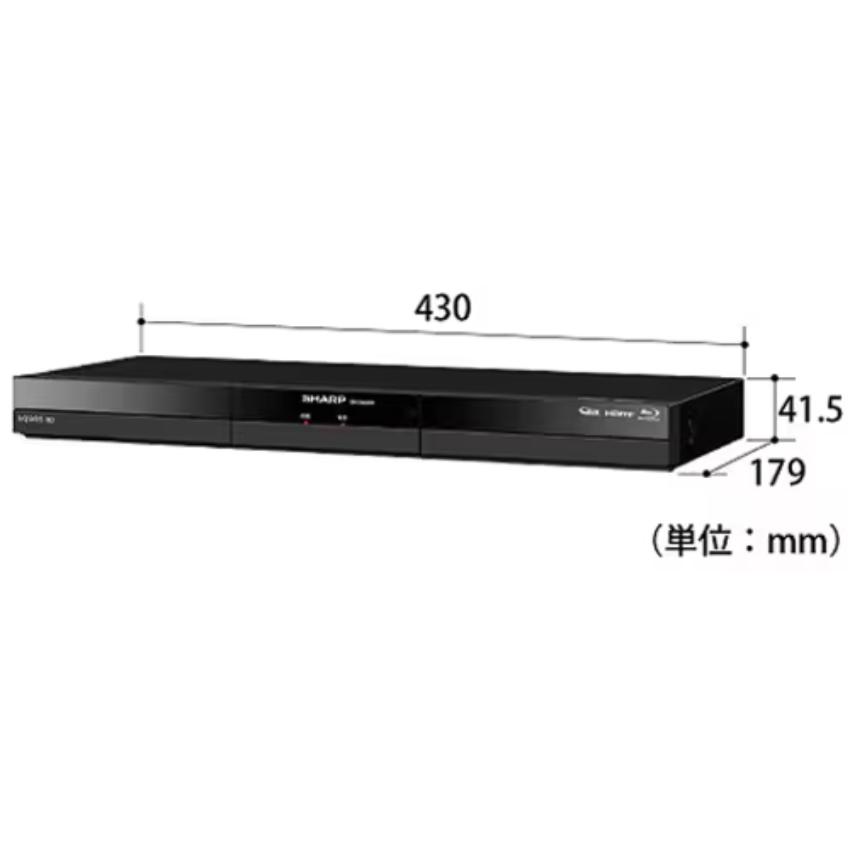 SHARP】 ブルーレイディスクレコーダー 2TB 2B-C20GW1
