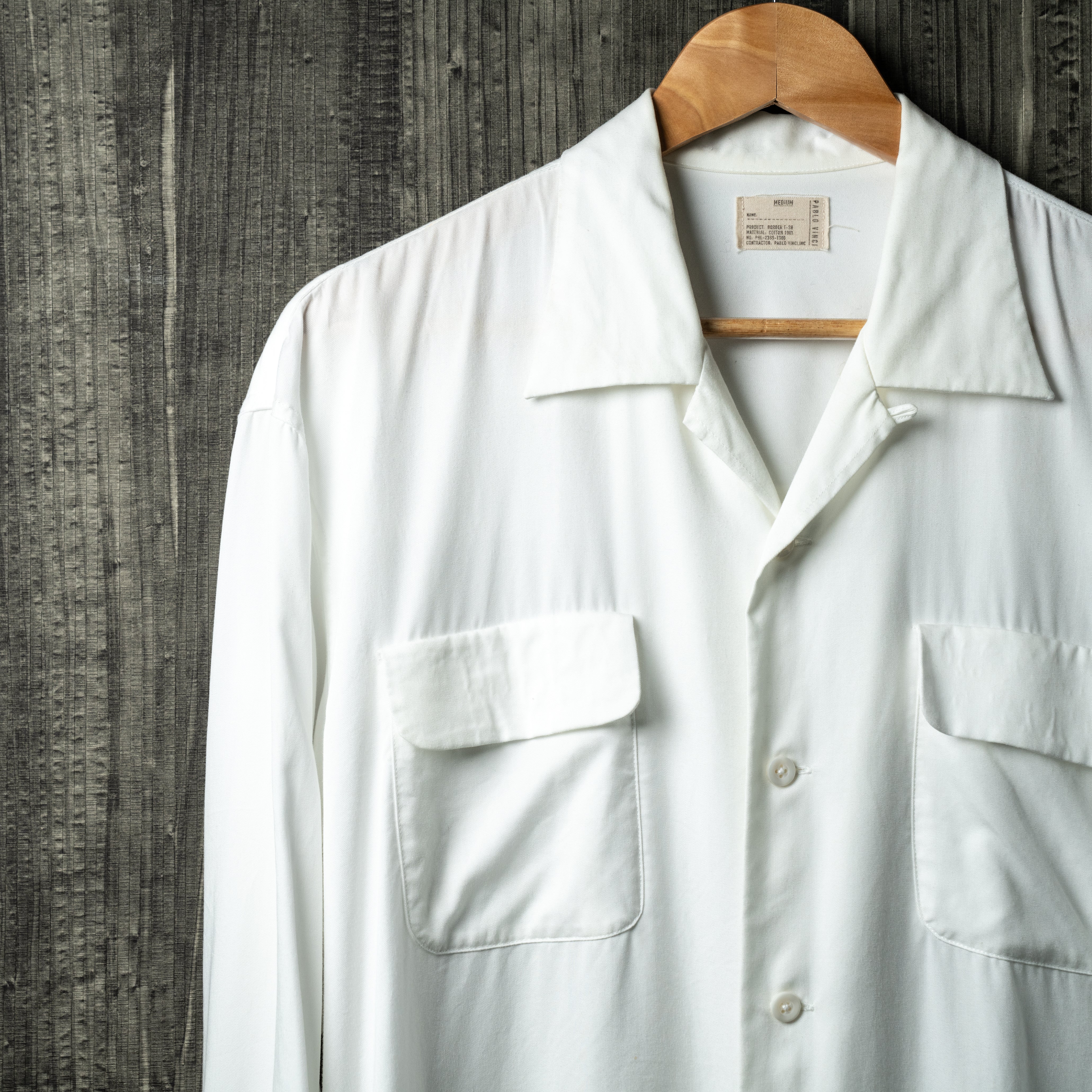 Open collar shirt ”white