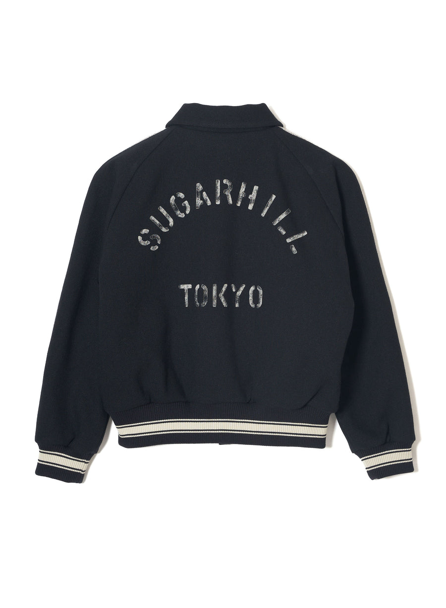 SUGARHILL(シュガーヒル)のMELTON STADIUM JACKET BLACKの通販