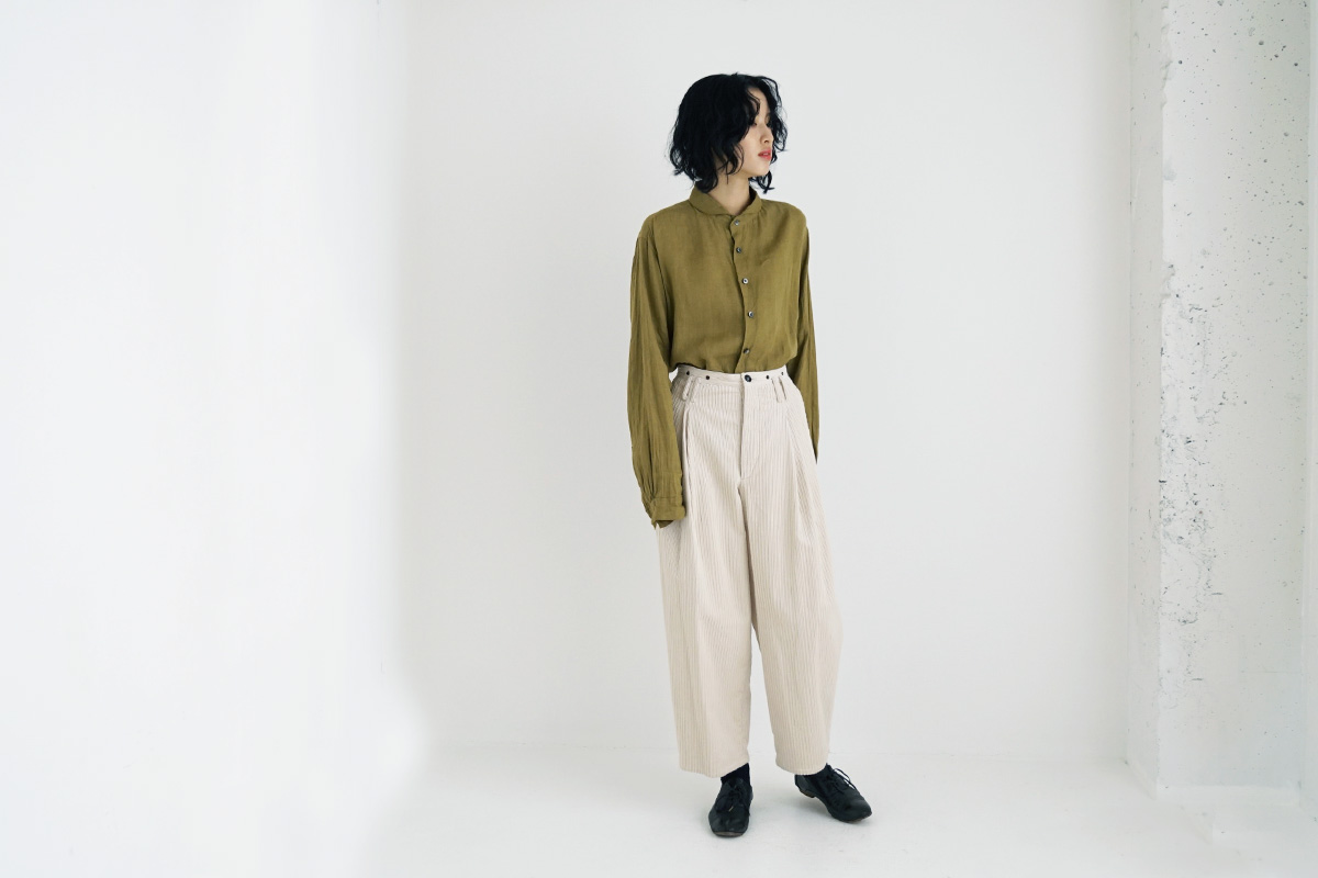 suzuki takayuki スズキタカユキ wide legged pants Ⅱ [A232-13-2/nude]