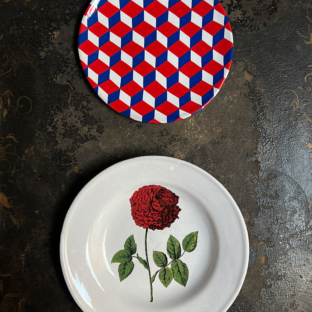 Astier de Villatte Tricolor Cubes Plate – PATCH NYC