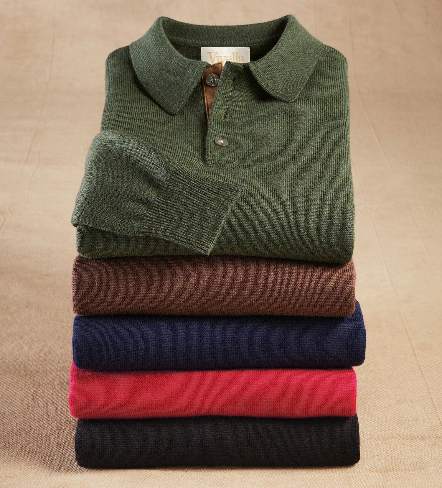 Viyella Merino Suede Trim Polo – Patrick James