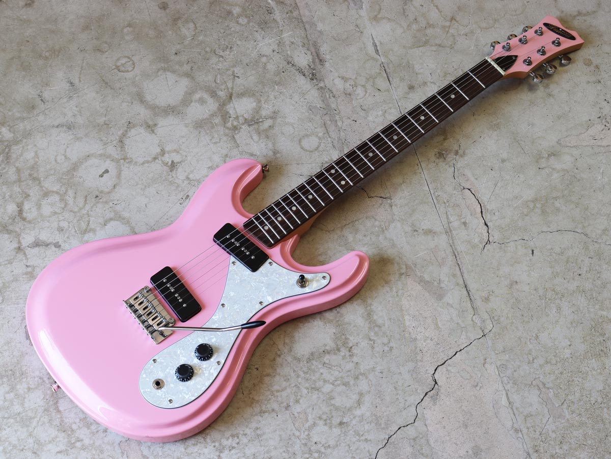 中古】Aria DM-380 Diamond Series Pink モズライトタイプ エレキ