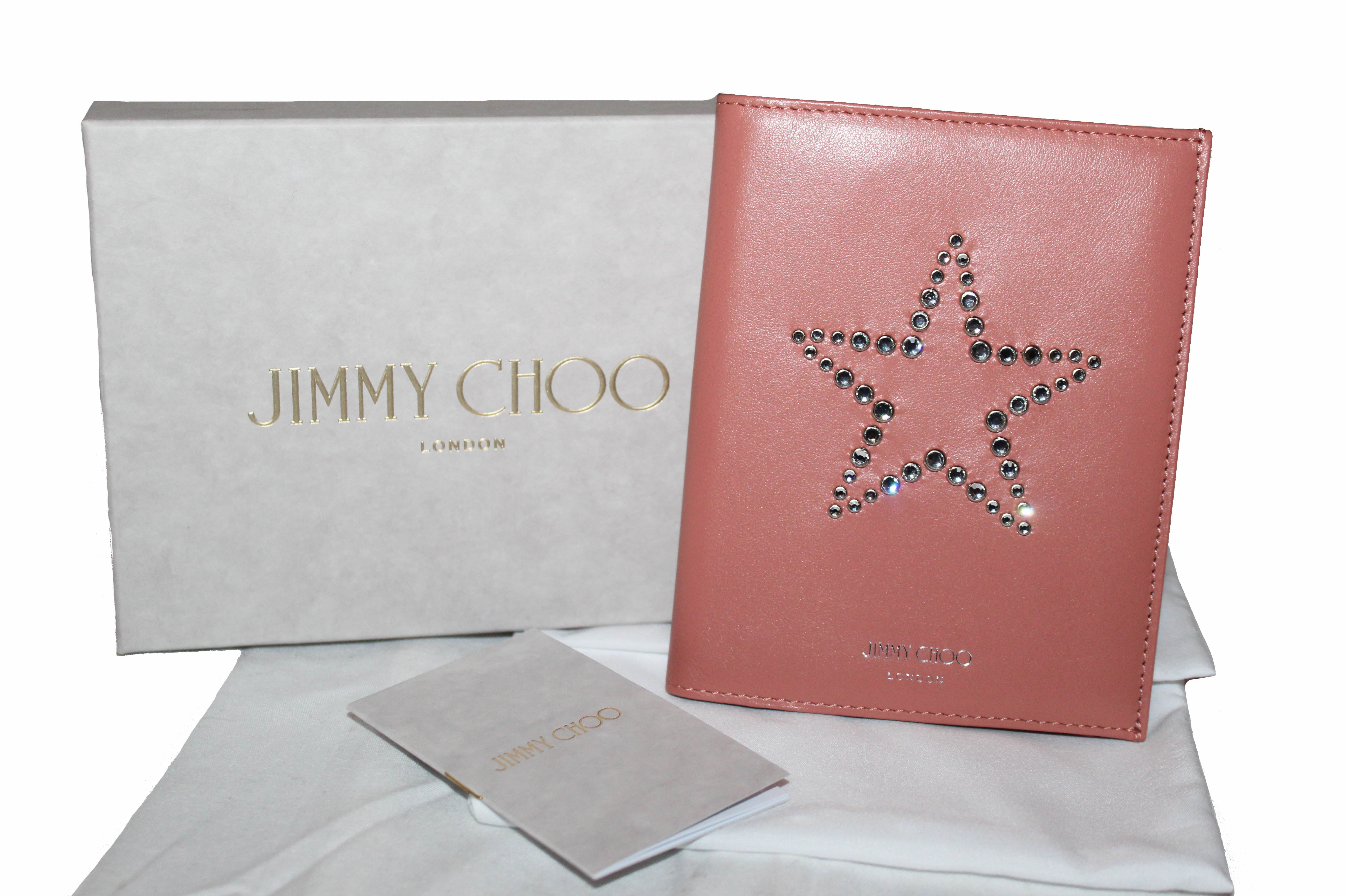 Authentic New Jimmy Choo Pink Leather Passport Holder – Paris
