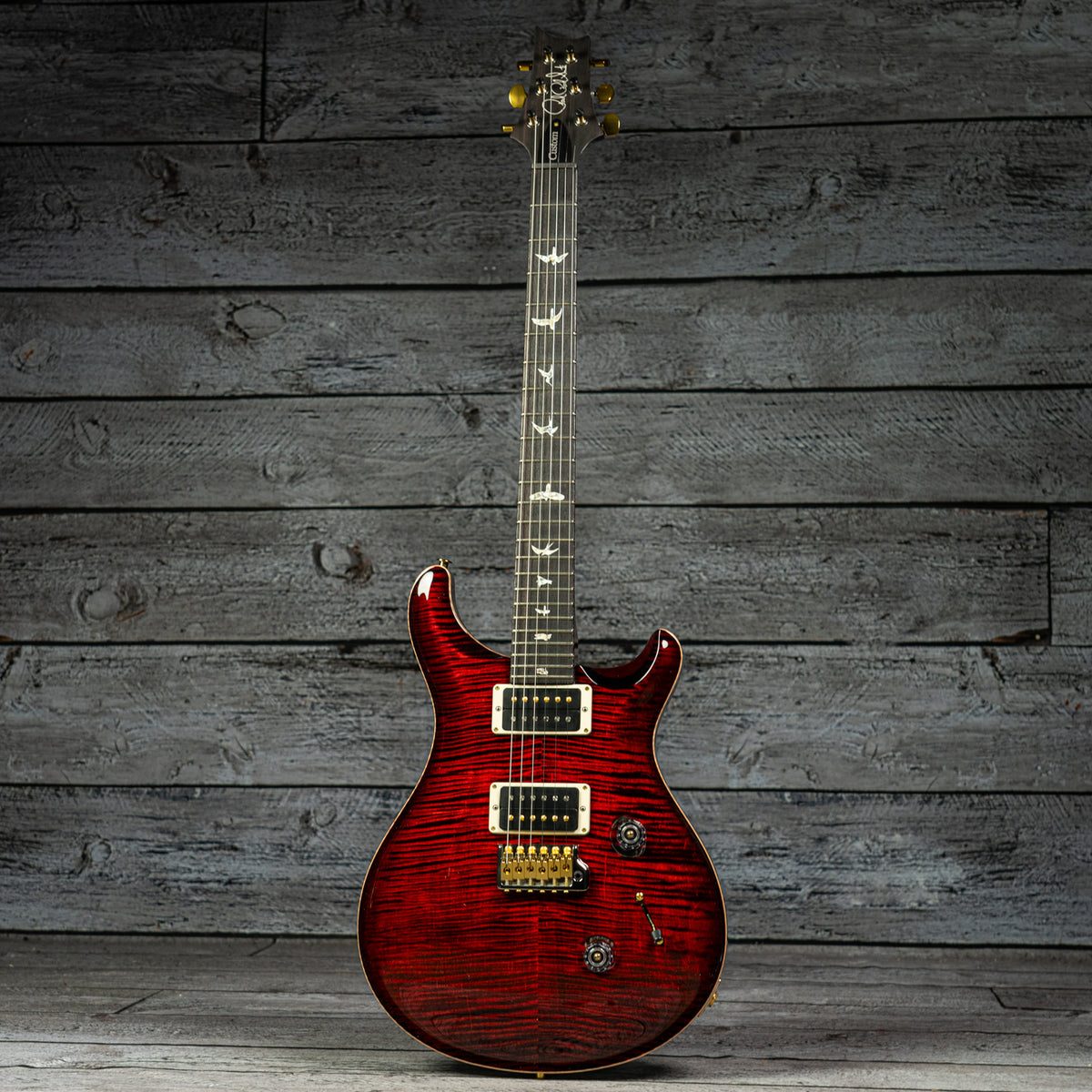 PRS Custom 24 - Fire Red Burst 10-Top