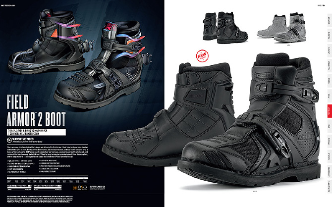 ICON Field Armor 2 Boots - Technical Illustration - Jim Hatch