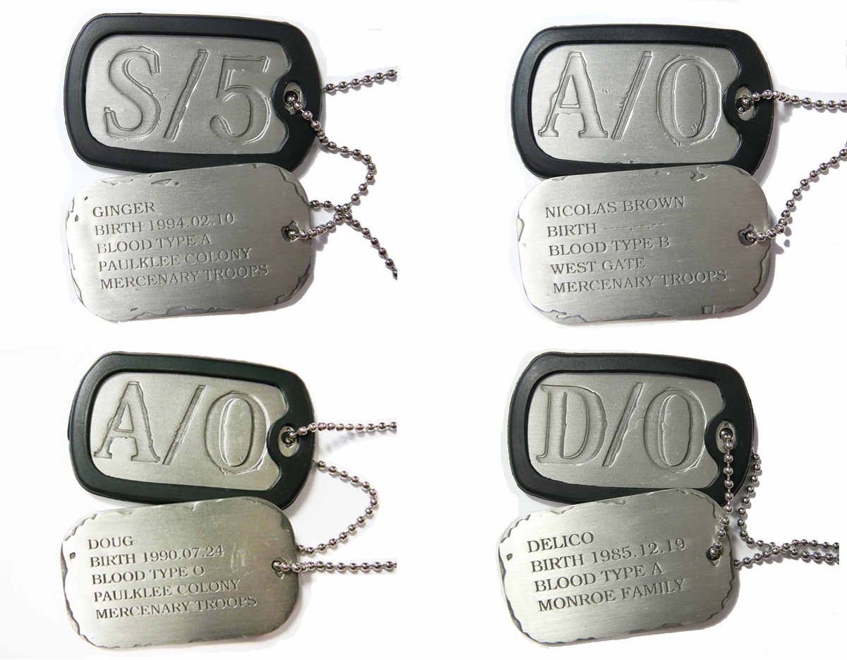 グッズ】AGFで販売☆GANGSTA.グッズ③ドッグタグ〈ニコラス、ダグ