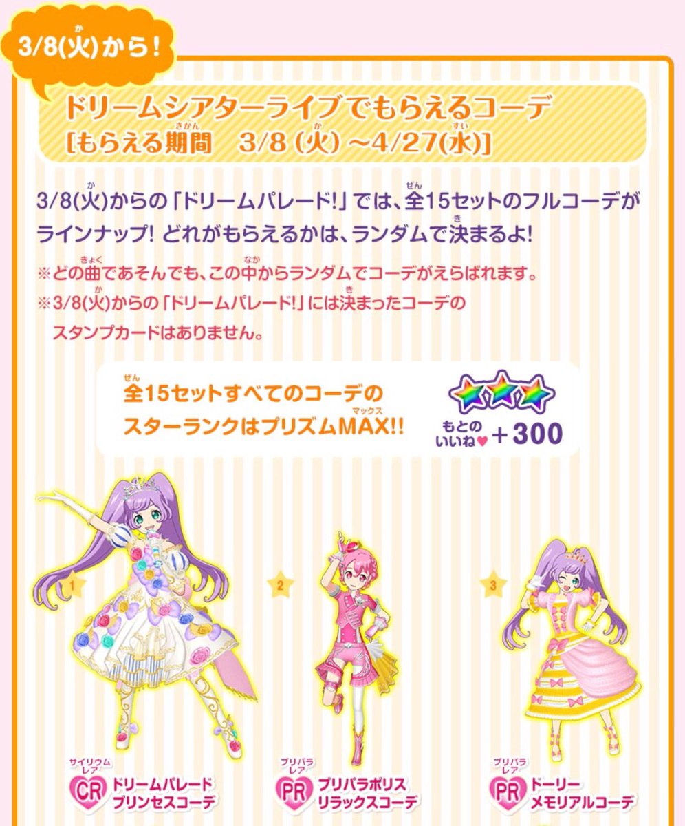 クマ】今日3/8(火)からドリームパレードがスタート！ドリームパレード