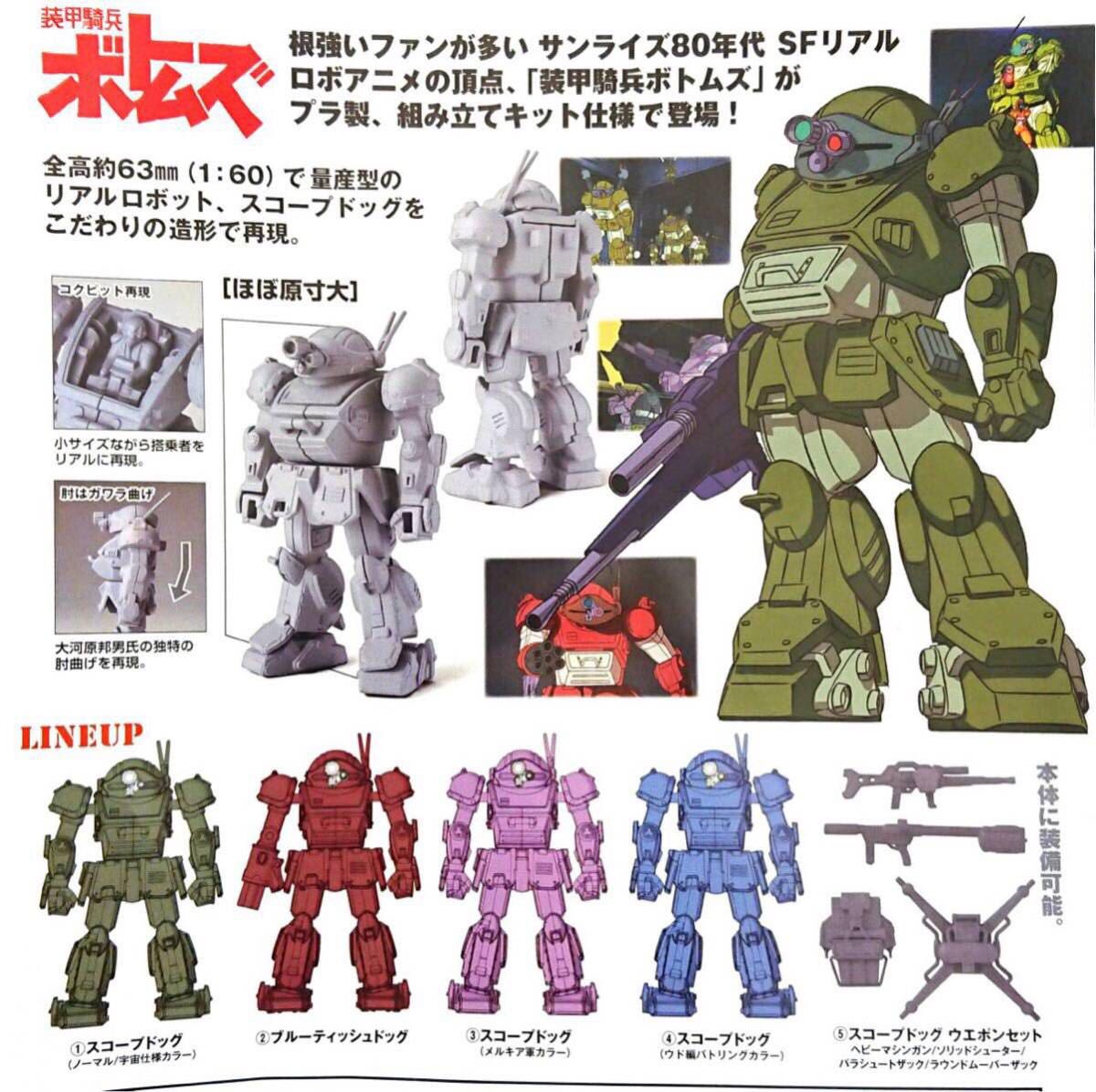 ☆3月発売予約☆ 【全5種フルセット】 ガシャプラ #装甲騎兵ボトムズ
